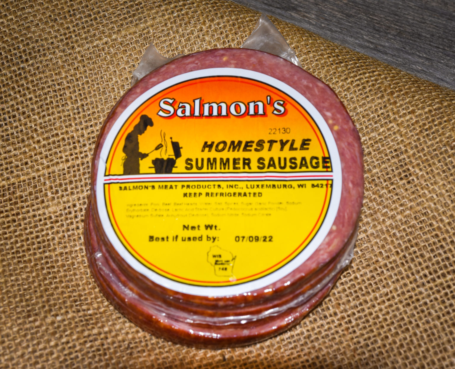 Sandwich Sliced Summer Sausage - Salmon's Meat Products