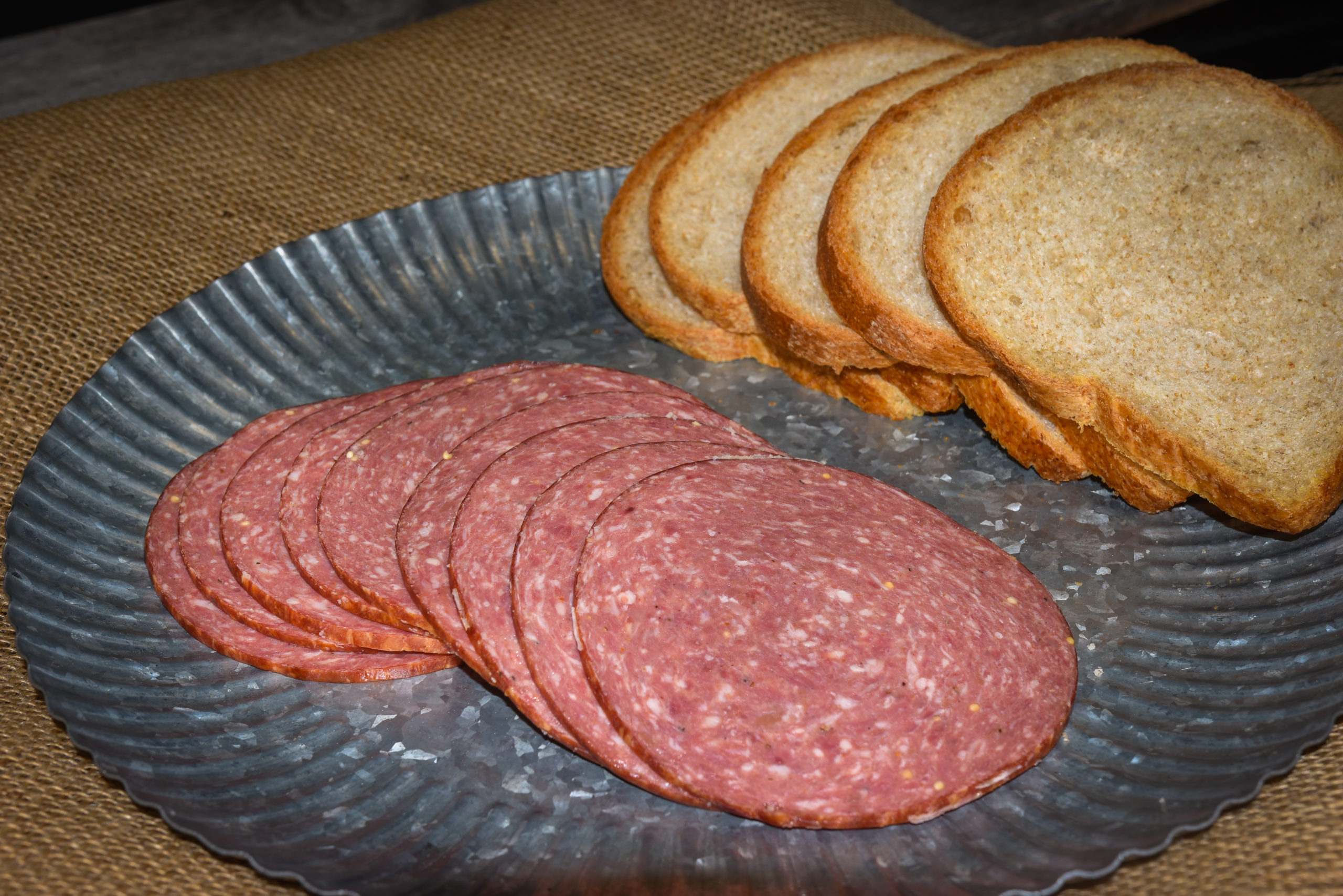 Salmon's Meat Products Sandwich Sliced Summer Sausage available at our retail store, online for shipping and in northeast Wisconsin grocery stores