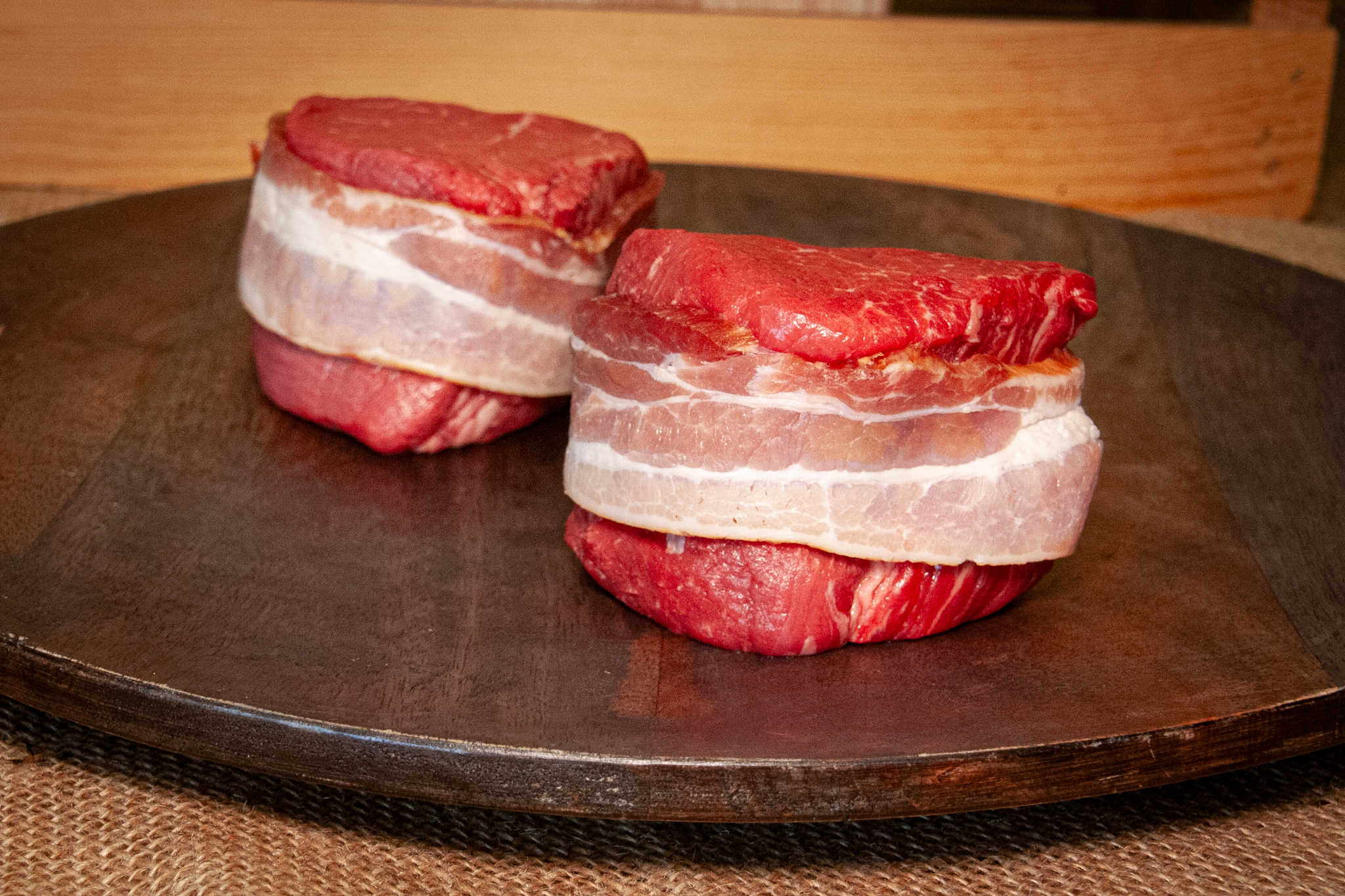 Ebert Grown USDA graded Bacon Wrapped Tenderloins available at Salmon's Meat Products and online for shipping
