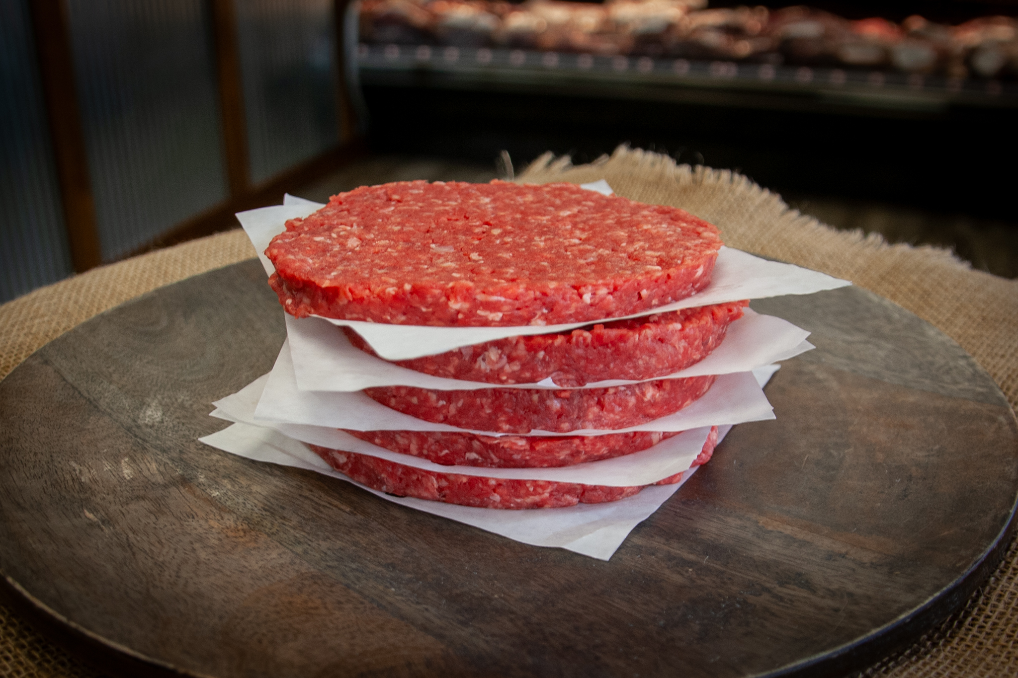 Ebert Grown Beef patties available at Salmon's Meat Products and online for shipping
